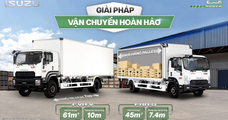 Isuzu Việt Nam ra mắt bộ dôi xe tải FVR-V và FRR-Q tiêu chuẩn khí thải